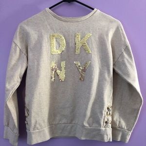 DKNY Girls Flip Sequins Sweater